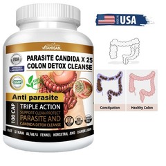 Worm parasite cleanse colon support anti worm detox clean support fungus colon