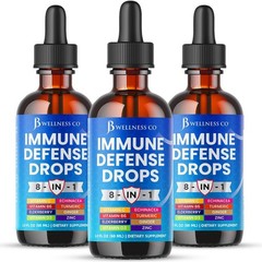 3PK Immune Defense Supplement Elderberry, Echinacea, Turmeric Curcumin, Zinc