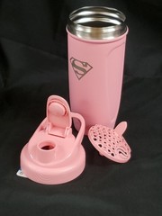 Smartshake DC COMICS Reforce Stainless Steel SUPERGIRL Pink Protein Shaker 30oz