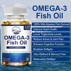 Omega 3 Fish Oil Supplement 3600 mg – Triple Strength EPA & DHA Fish Oil Omega 3