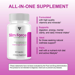(5 Pack) Slim Force Advanced, SlimForce Weight Management Support (300 Capsules)