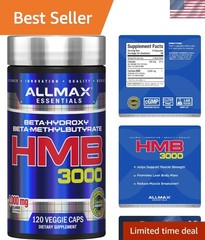 Non-GMO ALLMAX HMB Capsules 3000mg – 120 Count for Optimal Muscle Function