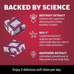 Force Factor Total Beets Concentrated Beet Root Soft Chews, Circulation Support