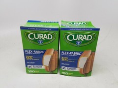 (Pack of 2) Curad Adhesive Bandages Flex Fabric Assorted 100ct DENTED