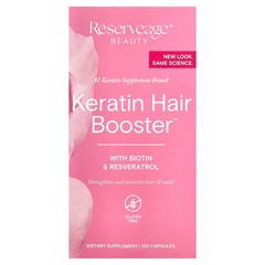 2 X Reserveage Beauty, Keratin Hair Booster with Biotin & Resveratrol, 120 Caps