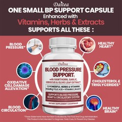 Herbal Blood Pressure Support Supplement Circulatory Heart Health 30-120 Capsule