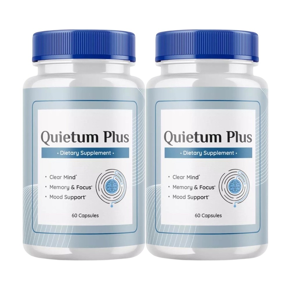 2-Pack Quietum Plus, Quietum Tinnitus Relief & Reduced Ear Ringing -120 Capsules