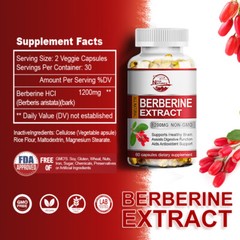 Berberine HCl 1200mg – High Potency Berberine Supplement – Blood Sugar Support