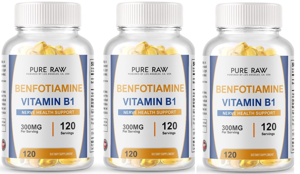 Benfotiamine Vitamin B1 300mg USA Gluten Free and Non-GMO 240 Softgels USA MADE