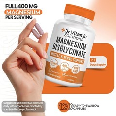 MAGNESIUM BISGLYCINATE CHELATE 400MG HIGH ABSORPTION CHELATED MAGNESIUM CAPSULES