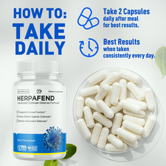 (3 Pack) Herpafend Advanced Formula Skin Health, Herpa Fend Pills (60 Capsules)