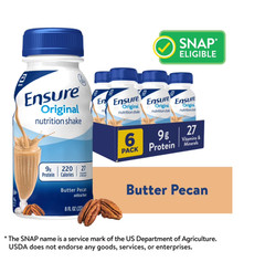Ensure Original Meal Replacement Nutrition Shake Butter Pecan 8 Fl Oz 6 Count