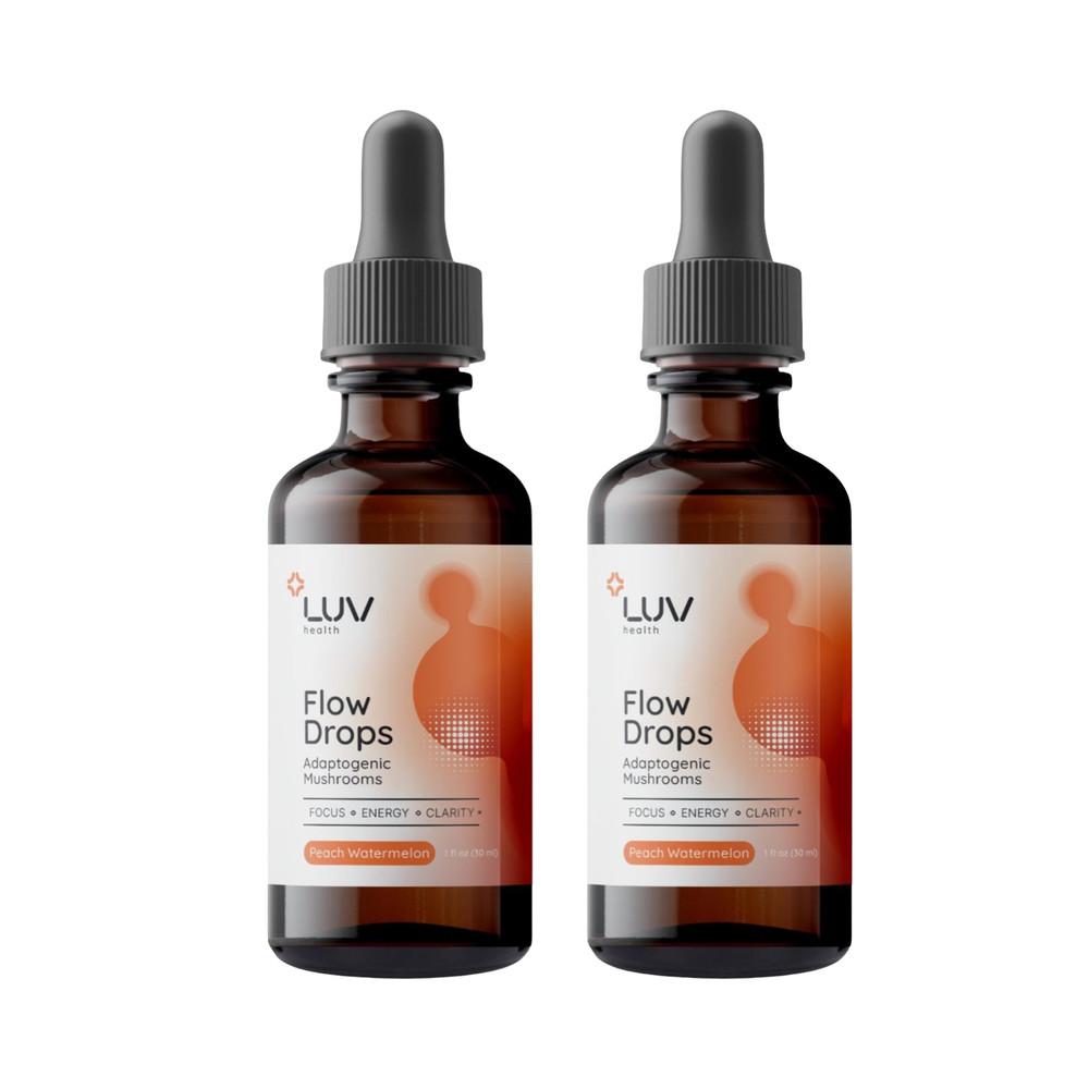 (2-Pack) LUV Wellness Adaptogen Drops – Health LUV Flow Flow Mushroom Blend