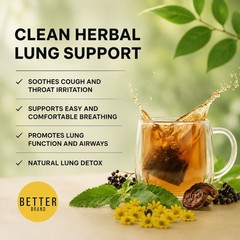 Betterbrand Lungs Detox Tea 30ct | Natural Lung Cleanse & Mucus Relief
