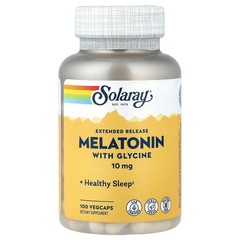 2 X Solaray, Extended Release Melatonin With Glycine, 100 VegCaps