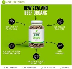 Nutrient-Dense Grass-Fed Beef Organs – 180 Capsules, Cold-Processed for Wellness