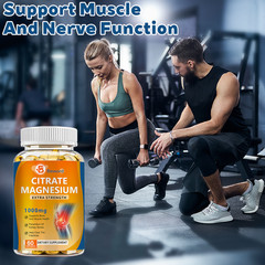 60PCS Magnesium Citrate 1000mg Capsules Super Strong Effective Vegan Capsules