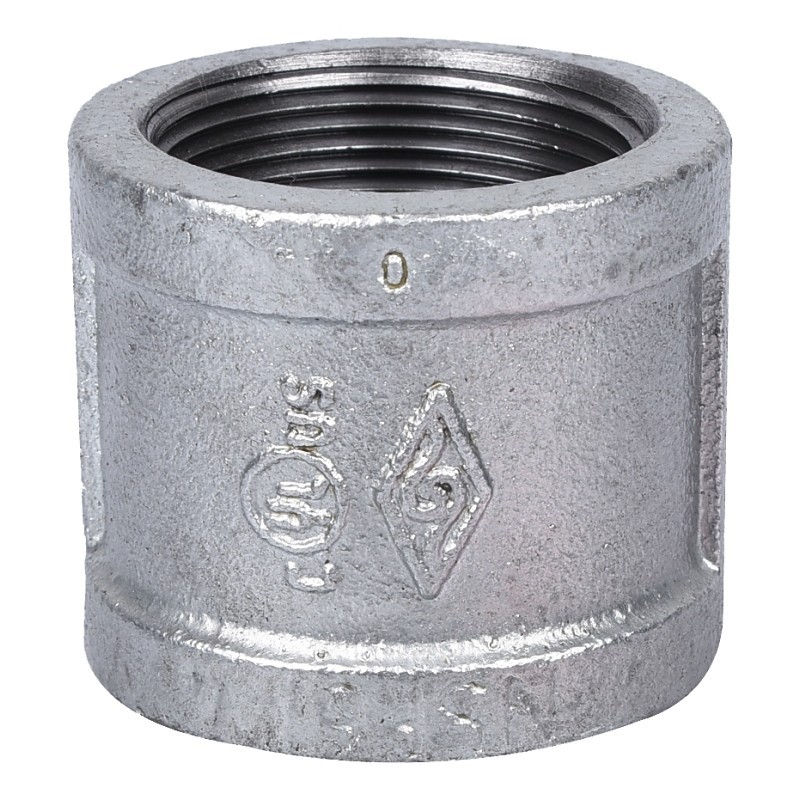 ProSource 21-1 1/2G Pipe Coupling, 1-1/2 in, Threaded, Malleable Steel, SCH 40 S