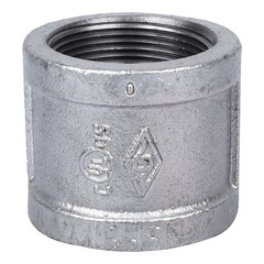 ProSource 21-1 1/2G Pipe Coupling, 1-1/2 in, Threaded, Malleable Steel, SCH 40 S
