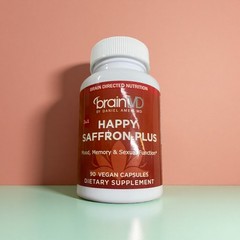 BrainMD Happy Saffron Plus – 90 Capsules – With Saffron Flower Extract