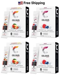 CELSIUS On The Go Energy Drink, Strawberry Mango(2), Berry(2)