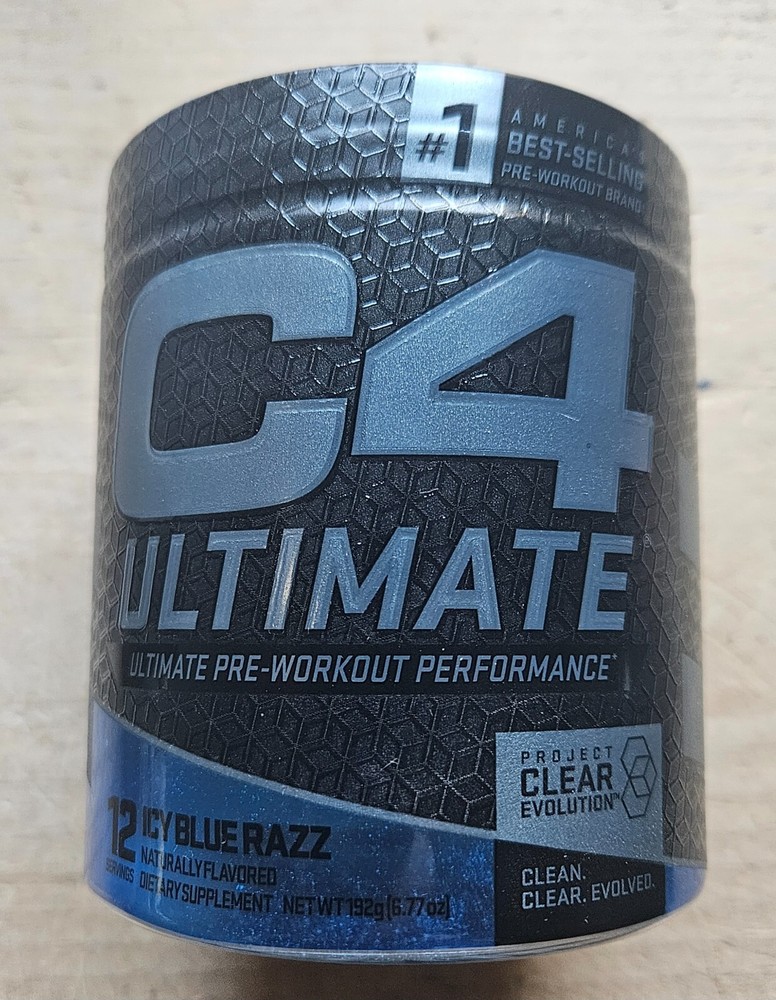 CELLUCOR C4 Ultimate ICY BLUE RAZZ Pre-Workout 12 Servings 05/2025