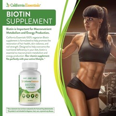 Biotin 10 000 mcg Maximum Strength High Potency 300 Tablets Hair Skin and Nails