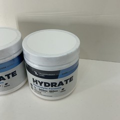 2x Transparent Labs Hydrate Electrolyte Formula Peach Mango 0.69 lbs- 40 Serv