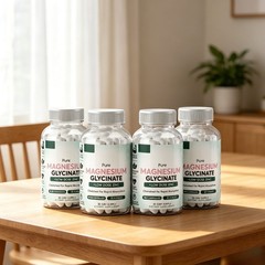 4PCS Organic Ocean Magnesium Pure Glycinate Chelated Zinc Strength Heart Health