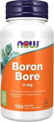 NOW Supplements, Boron 3 Mg (Bororganic Glycine), 100 Veg Capsules