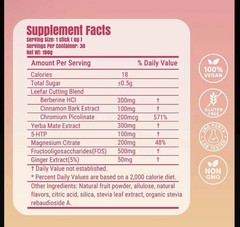 Leefar Cutting Drink Mix – Berberine, Chromium, 5-HTP, Yerba Mate & Magnesium |