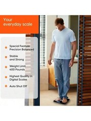 Smart Body Fat Scale Digital Weight Bathroom Scale 390lb Glass Platform