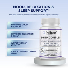 Pelican 5-HTP Complex – Mood & Sleep Support – 60 Capsules