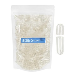 Size 0 Empty Capsules-1000 Count Clear Empty Vegan Capsules Vegetarian Separated