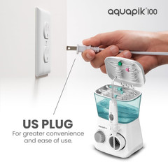 Bostontech Aquapik 100 Countertop Water Flosser for Teeth, 600 Ml Corded Oral Ir
