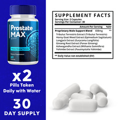 Prostate Max Formula Supplement Natural Vitamin for Health & Wellness 120 Caps