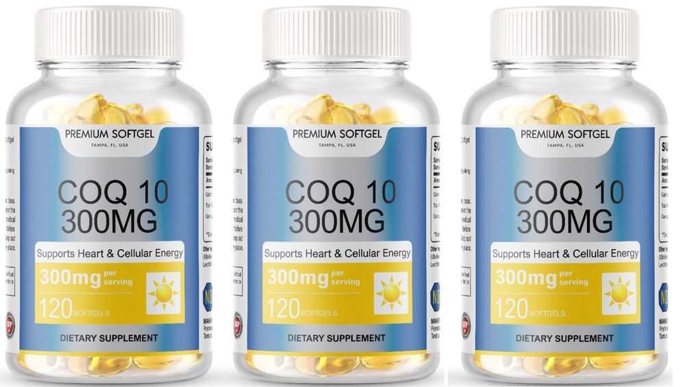 CoQ-10 300mg 360 Softgels, Coq10 Co Q10 Coenzyme Heart Support NON GMO USA MADE
