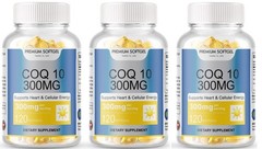 CoQ-10 300mg 360 Softgels, Coq10 Co Q10 Coenzyme Heart Support NON GMO USA MADE