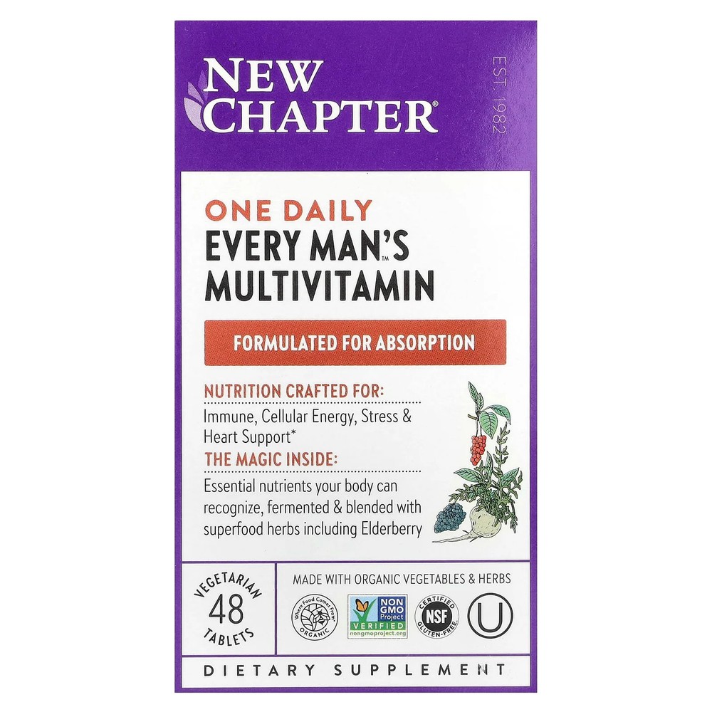 2 X New Chapter, One Daily Every Man’s� Multivitamin, 48 Vegetarian Tablets