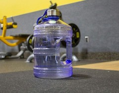 New Wave Enviro Iconic 1 Gallon Round BPA Free Water Bottle 128 Ounces, Blue