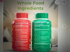 2 Packs Fruits and Veggies Supplements 180 Fruit and 180 Veggies Capsules 02/27