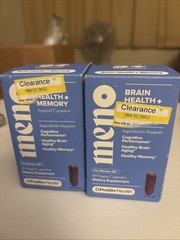 Meno Brain Health + Memory 2 Pack 60 Capsules Each Exp 3/2027