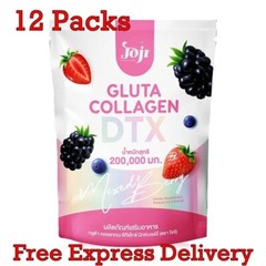 12 JOJI Gluta Collagen DTX Fiber Mixed Berry Detox Toxins Radiant Skin Not Fishy