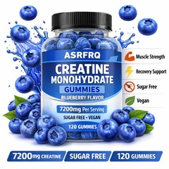 Creatine Monohydrate Gummies for Men & Women 120 CT – 7200mg Creatine Blueberry