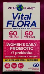 Vital Planet Vital Flora Women’s Daily Probiotic 60 Billion 60 Caps SEALED 2/27