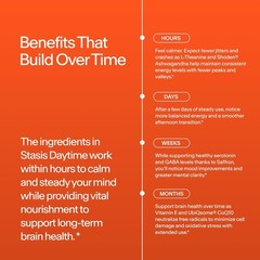 Stasis Daytime Energy & Focus Supplement for Men & Women with Vitamin D3, L Th