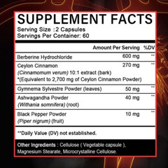 Berberine Capsules Support Immune Function Health Antioxidants 30-120 Pills