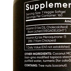 Premium Sports Research D3 (5,000 IU) + K2 (100 Mcg) 160 Gels (1-2 PACK)
