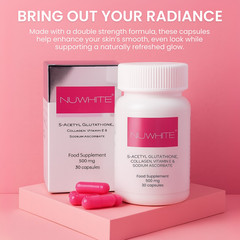 Nuwhite Advanced Whitening L-Glutathione & Collagen, 30 Capsules