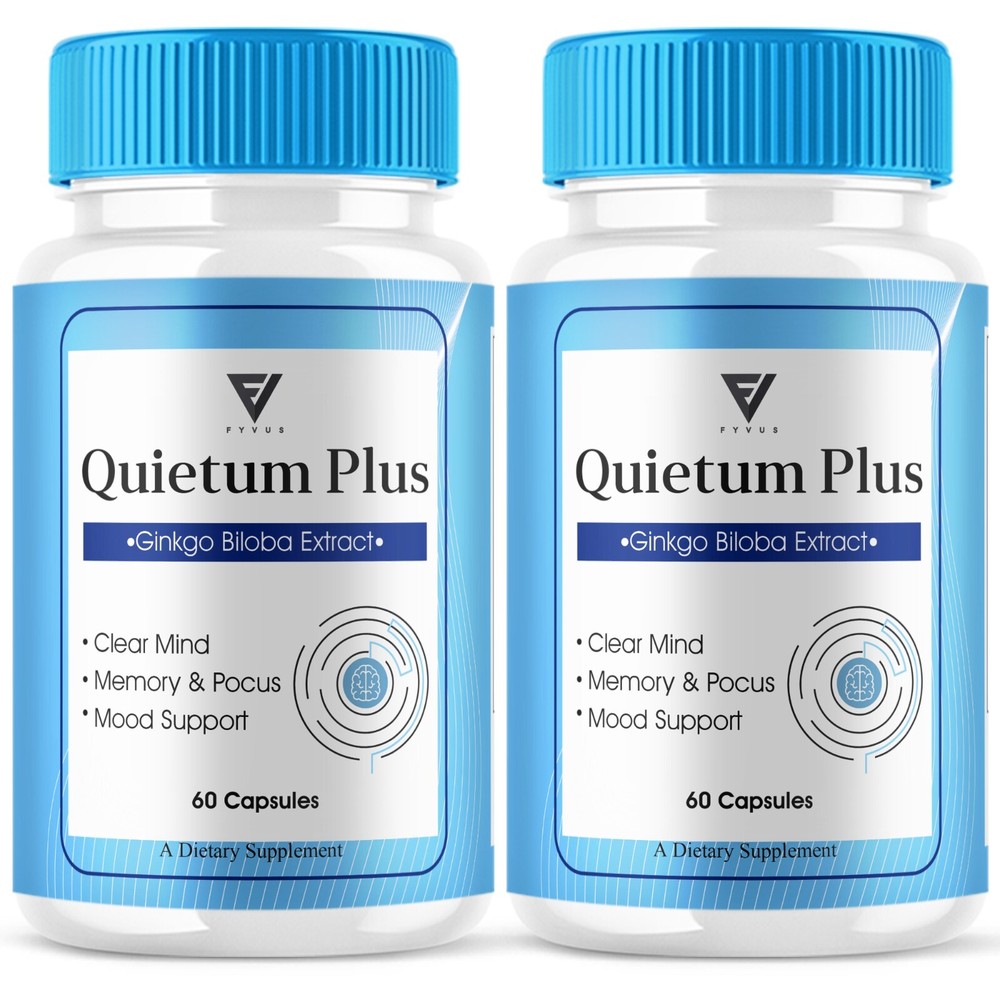 (2 Pack) Quietum Plus, Quietum Advanced Tinnitus Support (120 Capsules)